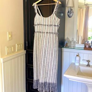La Ligne MIDI Nautical navy and Cream dress